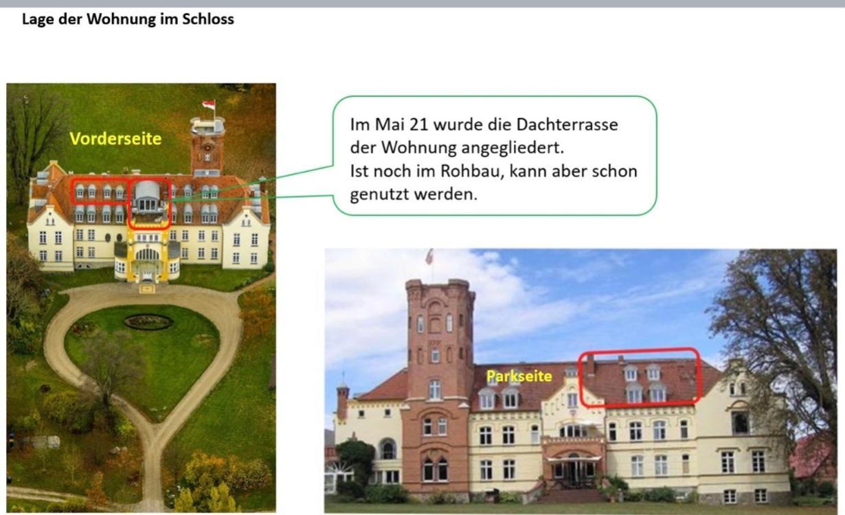 Schloss Lelkendorf Apartment Ulrichshusen Maisonette Fewo Mecklenburger Seenplatte Mit Dachterrasse Naehe Ostsee Bagian luar foto